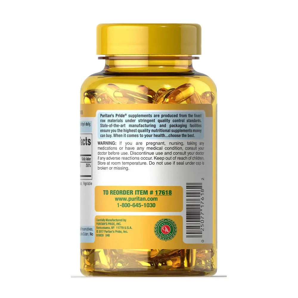 Puritans Pride Vitamin D3 2000 IU (200 Softgels) - Image 3