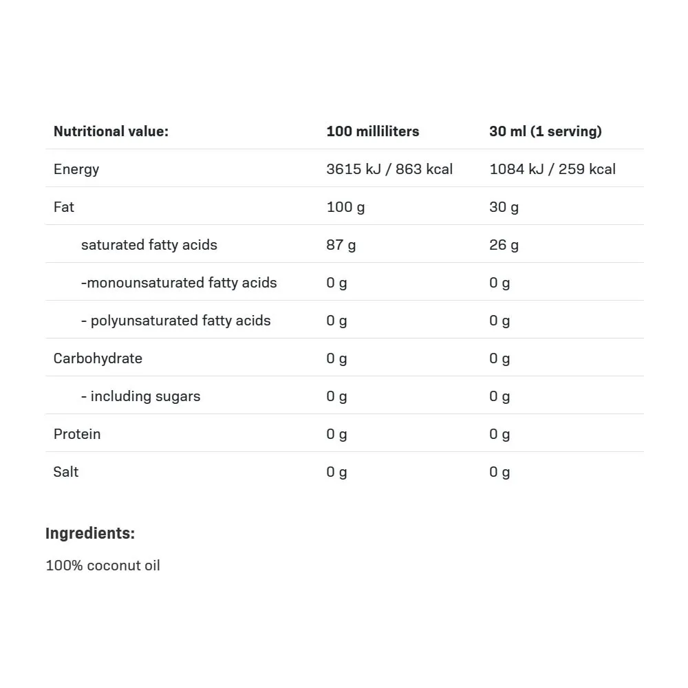 ALLNUTRITION Coconut Oil Unrefined (1000 ml) - Image 2