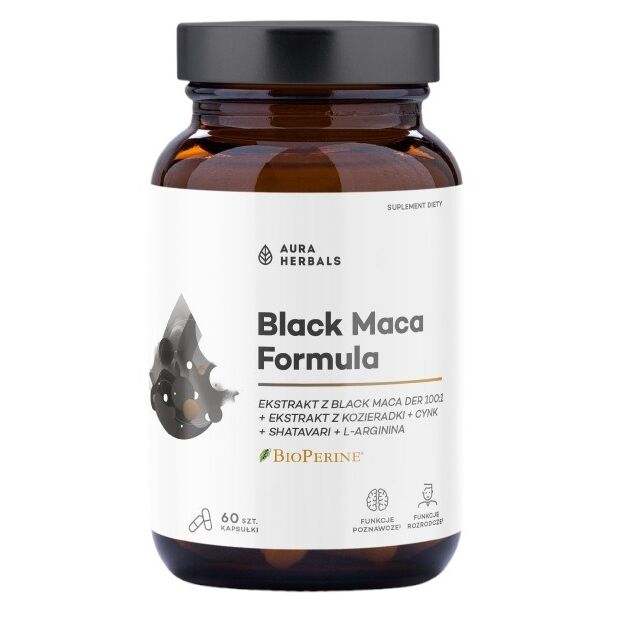 AURA HERBALS „Black Maca Formula“ (60 kapsulių) – Viking Supplements