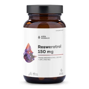 AURA HERBALS Resveratrolis 150 mg (60 kapsulių) – Viking Supplements