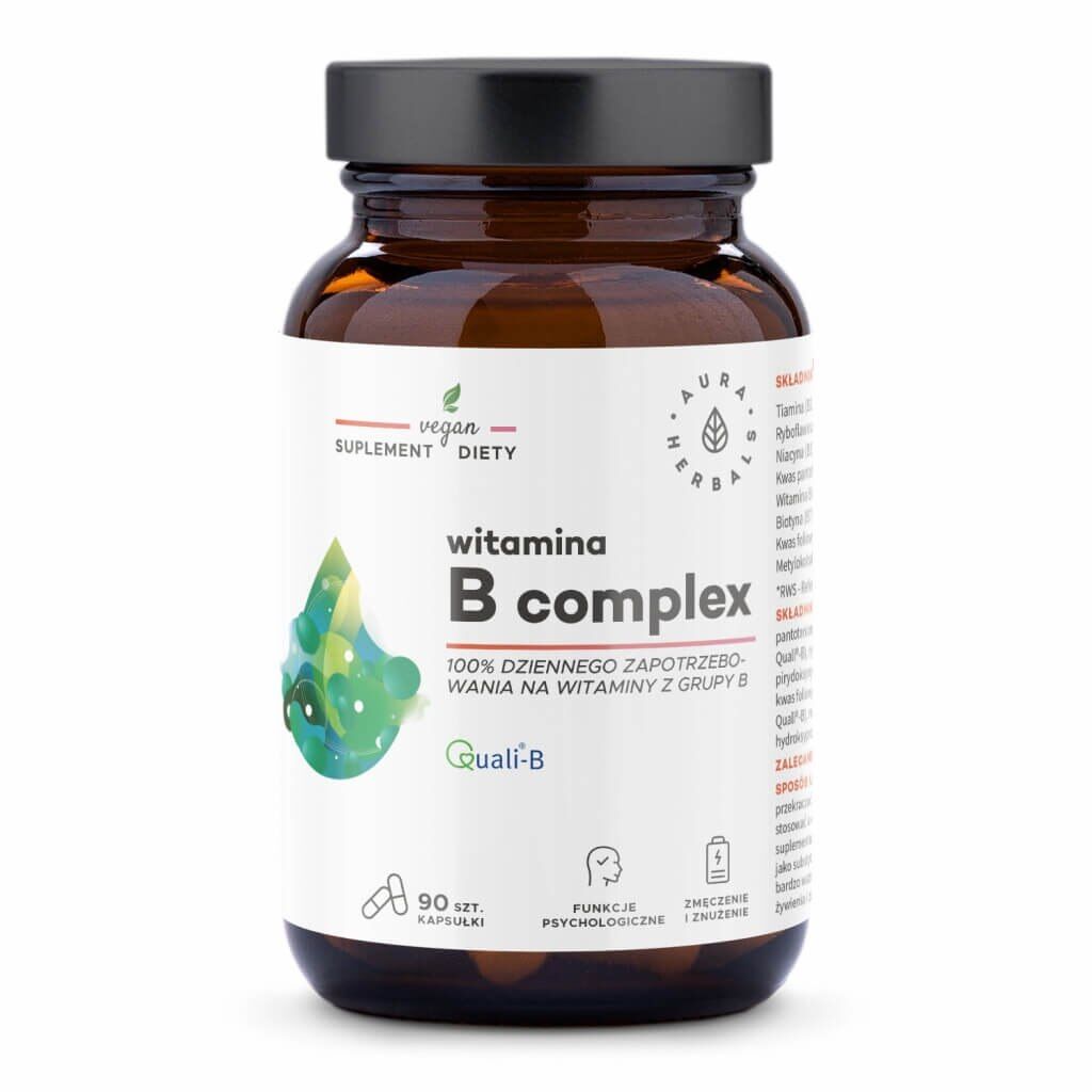 AURA HERBALS Vitaminų B kompleksas (90 kapsulių) – Viking Supplements