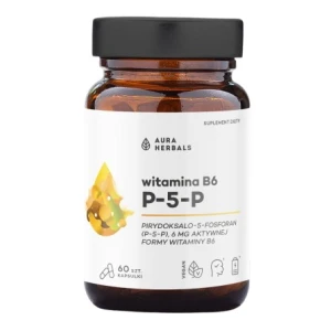 AURA HERBALS Vitaminas B6 P-5-P 6 mg (60 kapsulių) - Viking Supplements