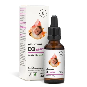 AURA HERBALS Vitaminas D3 400 IU kūdikiams (30 ml / 1 fl. oz.) - Viking Supplements