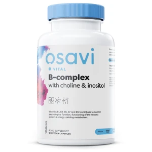 B grupės vitaminų kompleksas su cholinu ir inozitoliu – 120 veganiškų kapsulių – Viking Supplements