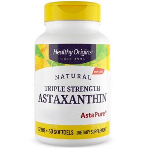 „Healthy Origins“ astaksantinas „Depot“ 12 mg, 60 minkštųjų kapsulių – Viking Supplements