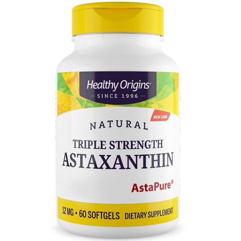 „Healthy Origins“ astaksantinas „Depot“ 12 mg, 60 minkštųjų kapsulių – Viking Supplements