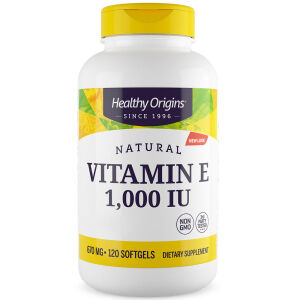 Healthy Origins Natural Vitamin E 1 000 IU 120 softgels - Viking Supplements