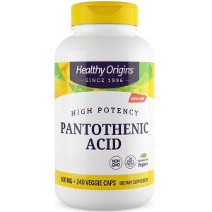 Healthy Origins Pantothenic Acid 500mg 240 Veg. capsules - Viking Supplements