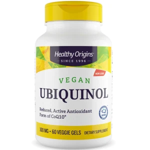 „Healthy Origins“ veganiškas ubikinolis, 100 mg, 60 veganiškų kapsulių – Viking Supplements