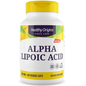 „Healthy Origins“ alfa-lipoinės rūgšties depo 600 mg, 60 kapsulių – Viking Supplements