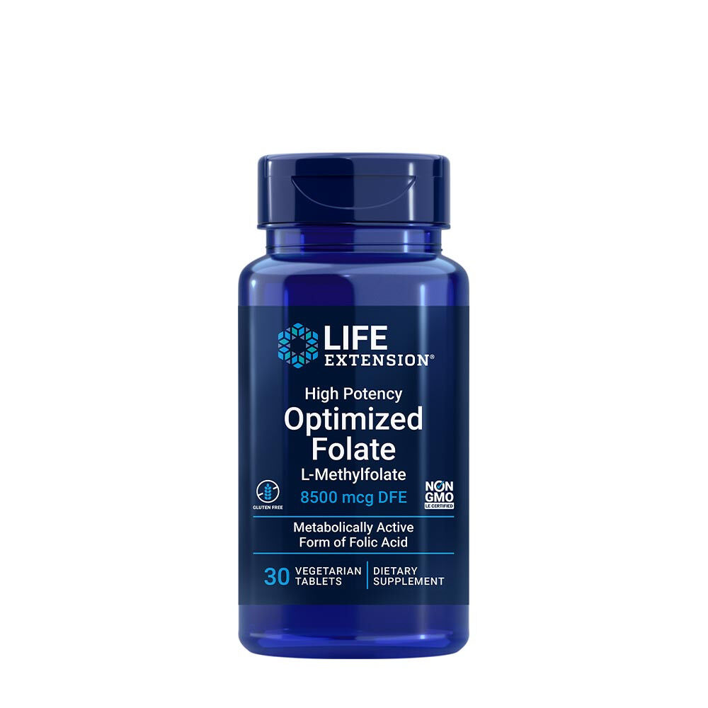 Didelio stiprumo optimizuotas folatas – 30 vegetariškų tablečių – Viking Supplements