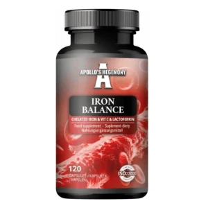 „Iron Balance“ – chelatinis geležis, vitaminas C ir laktoferinas – 120 kapsulių – Viking Supplements