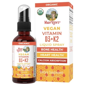 „Mary Ruth’s“ vitamino D3+K2 purškiklis be skonio, 1 oz (30 ml) – Viking Supplements