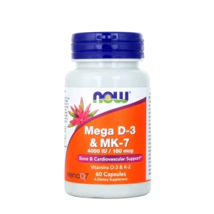 NOW FOODS „Mega D3 & MK-7“ (60 kapsulių) – Viking Supplements