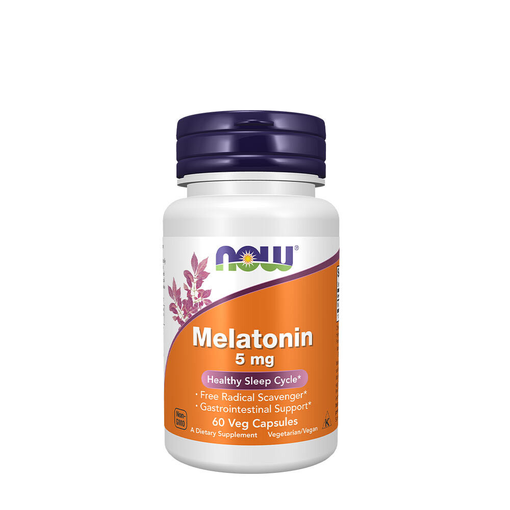 NOW Melatonin 5 mg (60 Veg Capsules) - Viking Supplements