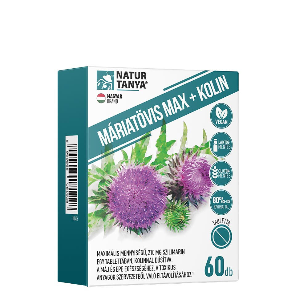 „Natur Tanya“ „Milk Thistle Max + Kolin“ (60 tablečių) – „Viking Supplements“