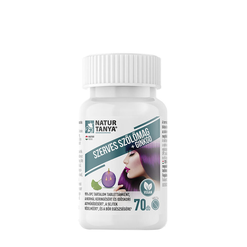 „Natur“ Tanya Szerves vynuogių sėklos ir ginkgo biloba (70 tablečių) – Viking Supplements