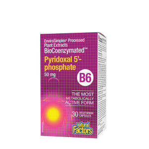 Natural Factors BioCoenzymated Pyridoxal 5-Phosphate B6 50 MG (30 Veggie Capsules) - Viking Supplements