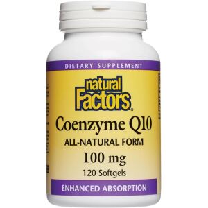 „Natural Factors“ kofermentas Q10, 100 mg, 120 minkštųjų kapsulių – Viking Supplements