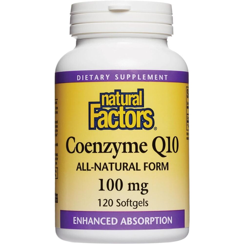 „Natural Factors“ kofermentas Q10, 100 mg, 120 minkštųjų kapsulių – Viking Supplements
