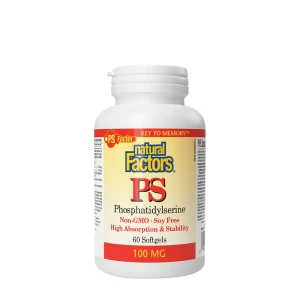 „Natural Factors“ PS FOSFATIDILSERINAS 100 MG (60 minkštųjų kapsulių) – Viking Supplements