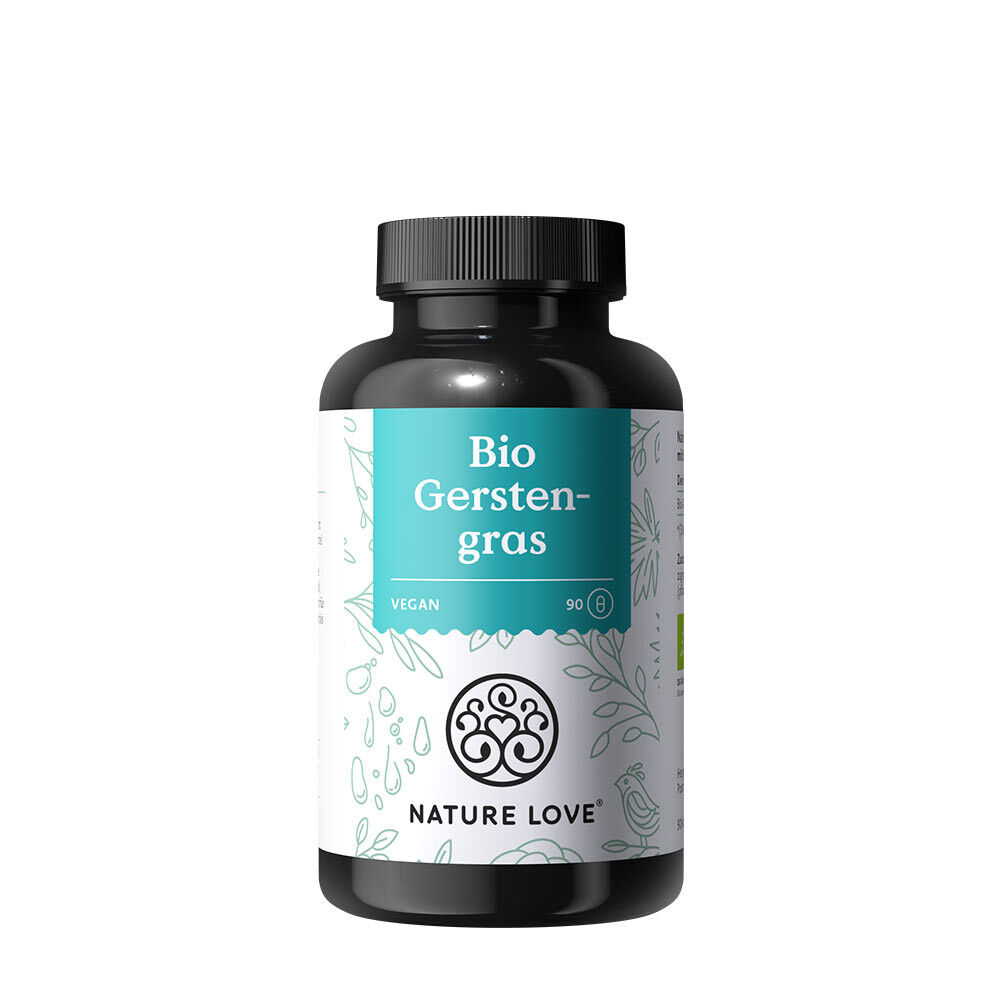 „Nature Love“ ekologiškos miežių žolės (90 augalinės kapsulės) – Viking Supplements