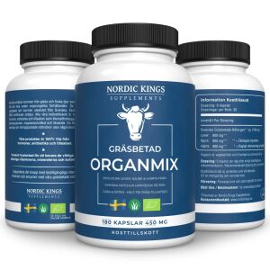 Nordic Kings 100% Grass-Fed Organic Organ Mix – 180 Capsules - Viking Supplements