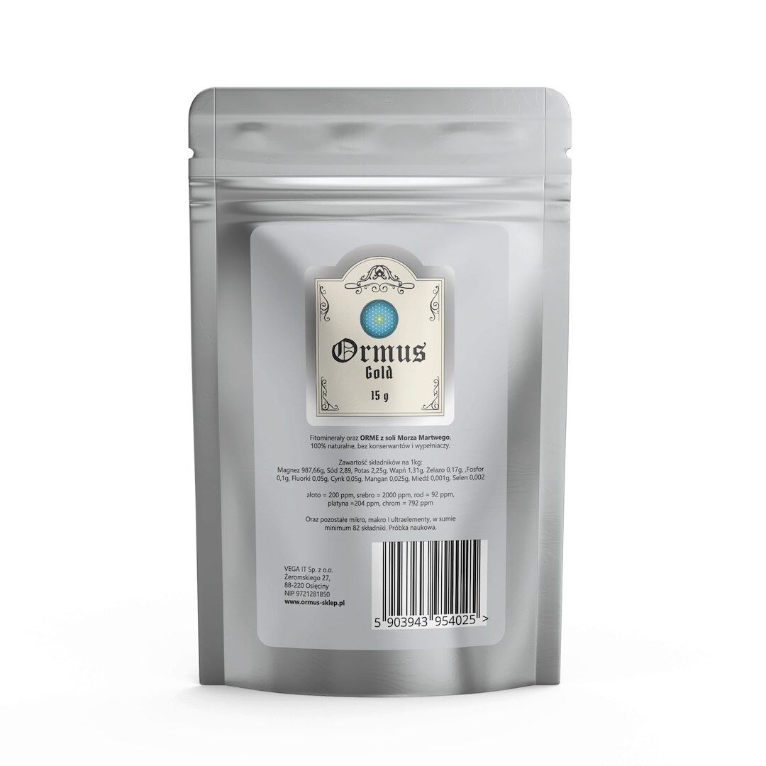 ORMUS ORME Gold - Pierwiastki życia - mocny proszek ze złotem (15 g) - Viking Supplements
