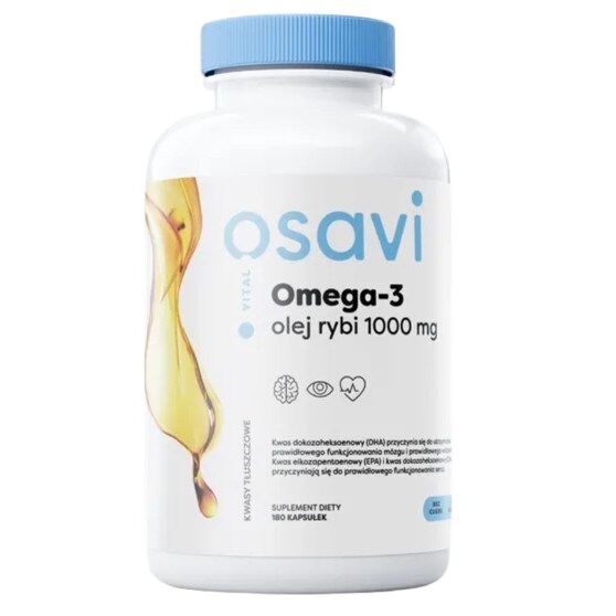 OSAVI Omega-3 žuvų taukai, molekuliškai distiliuoti, 1000 mg, citrinų skonio (180 minkštųjų kapsulių) – Viking Supplements
