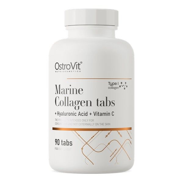 OSTROVIT Jūrinis kolagenas + hialurono rūgštis + vitaminas C (90 tablečių) – Viking Supplements