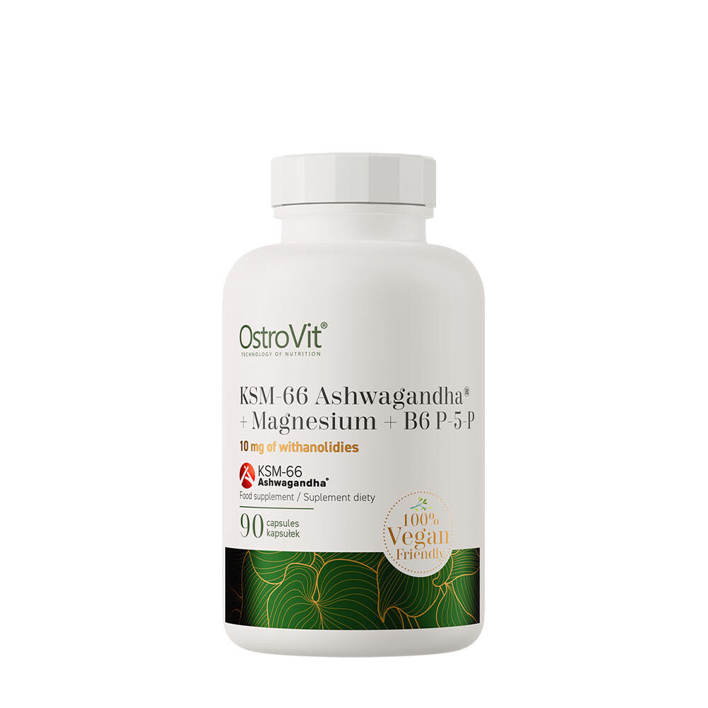 „Ostrovit“ KSM-66 Ashwagandha® + magnis + B6 P-5-P (90 augalinės kapsulės) – Viking Supplements