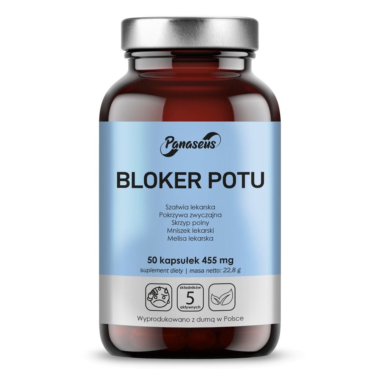 PANASEUS Prakaito slopintuvas (50 kapsulių) – Viking Supplements