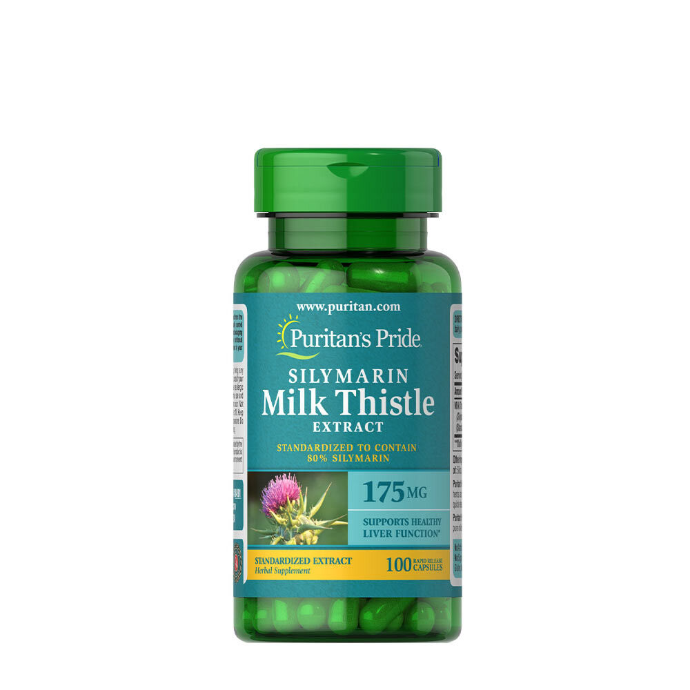 „Puritan's Pride“ pieno dygliuotasis kardelis, standartizuotas 175 mg (silimarinas) (100 kapsulių) – Viking Supplements