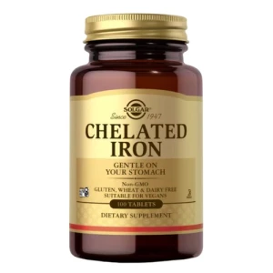 SOLGAR chelatinio geležies tabletės (100 tablečių) – Viking Supplements