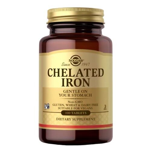 SOLGAR chelatinio geležies tabletės (100 tablečių) – Viking Supplements
