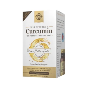 SOLGAR Kurkuminas „Full Spectrum“ (veganiška forma) (60 kapsulių) – Viking Supplements
