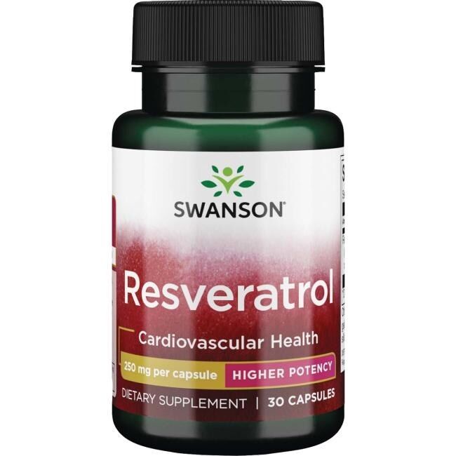 SWANSON Resveratrol 250 mg, 30 kapsulių – Viking Supplements