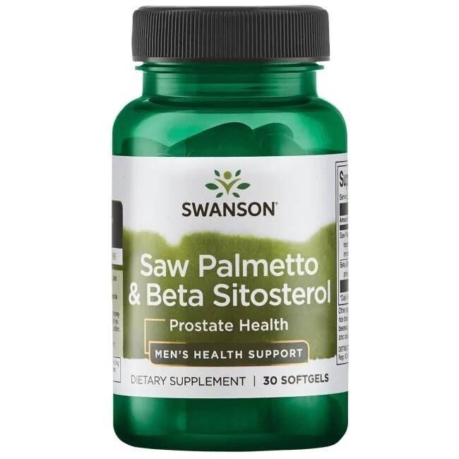 SWANSON Saw Palmetto + beta-sitosterolis, 30 kapsulių – Viking Supplements