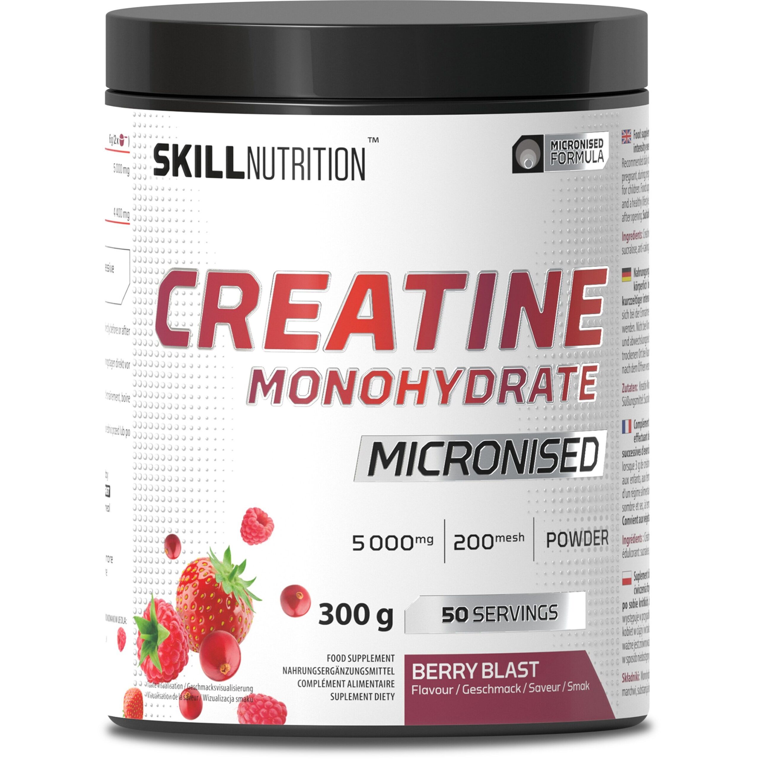 „Skill Nutrition“ – mikronizuotas kreatino monohidratas su skonio priedais