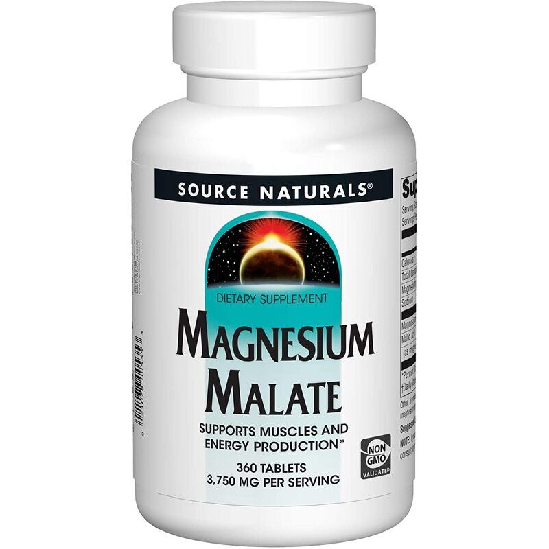 Source Naturals Magnesium Malate 1250mg 360 tablets - Viking Supplements