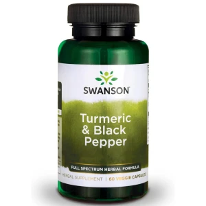 „Swanson“ kurkuminas ir berberinas su juodaisiais pipirais, 60 kapsulių – Viking Supplements