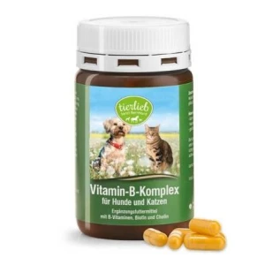 TIERLIEB Vitaminų B kompleksas šunims ir katėms (120 kapsulių) – Viking Supplements