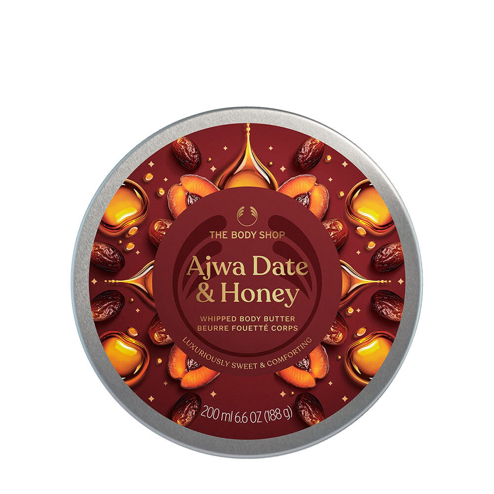 „The Body Shop“ „Ajwa“ datulių ir medaus plaktas kūno sviestas (200 ml) – Viking Supplements