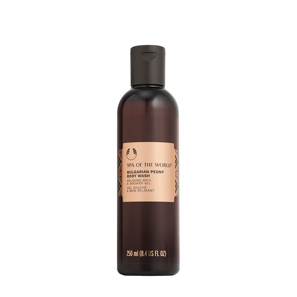 „The Body Shop“ „Spa of the World™“ kūno prausiklis su bulgarų bijūnų ekstraktu (250 ml) – Viking Supplements