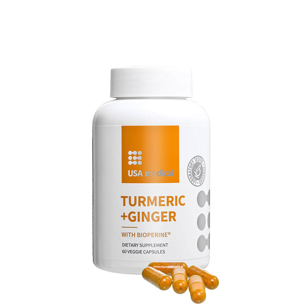JAV gaminamas maisto papildas „Turmeric+Ginger“ (60 kapsulių) – Viking Supplements