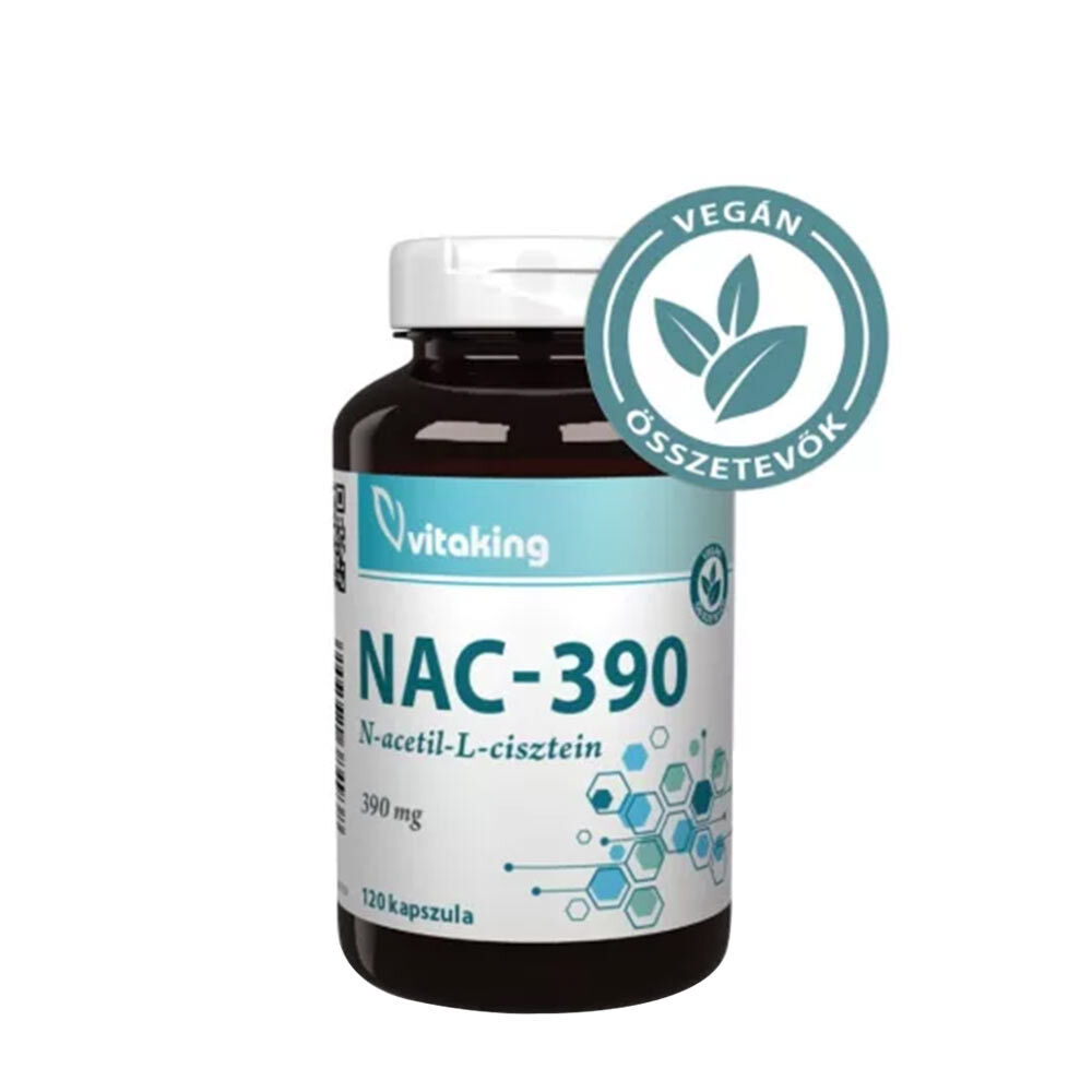 Vitaking NAC-390 (N-acetyl-L-cysteine) 390 mg (120 Capsules) - Viking Supplements