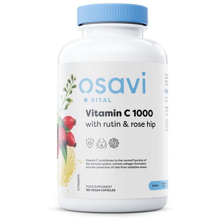Vitamin C1000 with Rutin & Rose Hip - 180 vegan caps - Viking Supplements