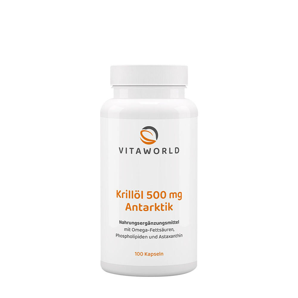„Vitaworld“ krilio aliejus iš Antarktidos, 500 mg (100 kapsulių) – Viking Supplements
