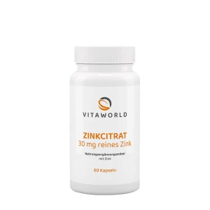 Vitaworld Zinc Citrate 30 mg (60 Capsules) - Viking Supplements