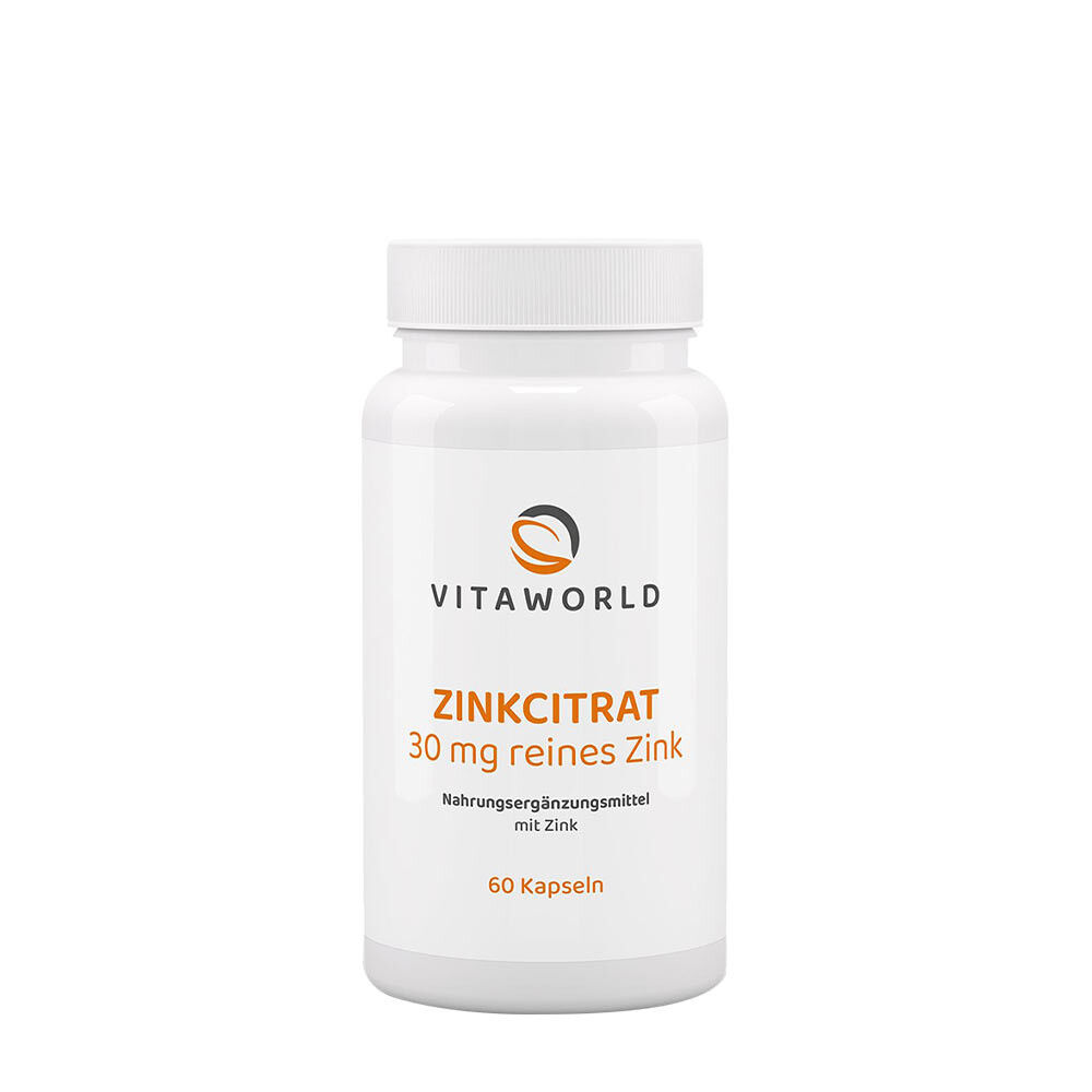 Vitaworld Zinc Citrate 30 mg (60 Capsules) - Viking Supplements